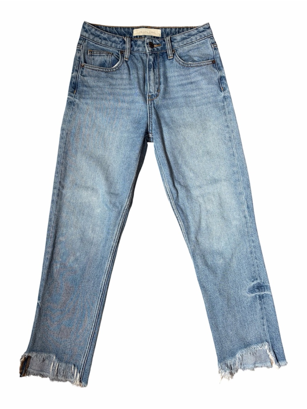 Hidden Crop Jeans Cutoff frayed hems
